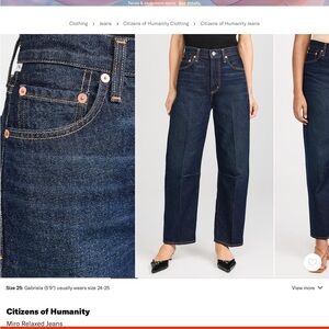 Citizens Of Humanity Dark Indigo Straight-Leg Jeans